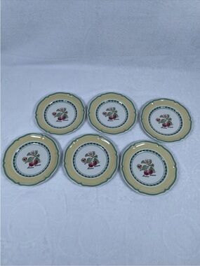 LOT OF 6 Villeroy & Boch FRENCH GARDEN Valence 6 3/4" Bread and Butter Plates